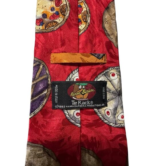 Hanna Barbera Tie Rack Yogi Bear Pies Cartoon Vintage Novelty Necktie - Picture 4 of 7